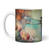 Stunning Floral Dragonfly Name Tea Coffee Cup Custom Gift Personalised Mug