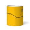 This Belongs To An Awesome Brother Gift Yellow Retro Man Personalised Mug