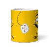 Yellow Background Funny Faces Tea Coffee Cup Custom Gift Personalised Mug