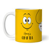 Yellow Background Funny Faces Tea Coffee Cup Custom Gift Personalised Mug