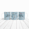 Blue Cup Of Tea Funny Faces Tea Coffee Cup Custom Gift Personalised Mug