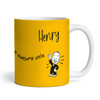 This Belongs To An Awesome Uncle Gift Yellow Retro Man Personalised Mug