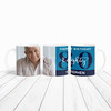 80th Birthday Photo Gift Blue Tea Coffee Cup Personalised Mug