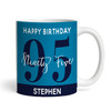 95th Birthday Photo Gift Blue Tea Coffee Cup Personalised Mug