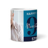 95th Birthday Photo Gift Blue Tea Coffee Cup Personalised Mug