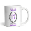 Present For Teenage Girl 17th Birthday Gift 17 Awesome Purple Personalised Mug