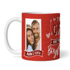 Red Photo Gift For Girlfriend Best Boyfriend Valentine's Day Personalised Mug