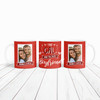 Red Photo Gift For Girlfriend Best Boyfriend Valentine's Day Personalised Mug