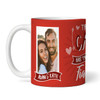 Red Photo Gift For Fiancée Best Fiancé Valentine's Day Gift Personalised Mug