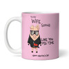 Funny Gift For Wife Pink Love You Pig Time Valentine's Day Personalised Mug