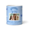 Gran Mother's Day Gift Birthday Gift For Gran Photo Flower Blue Personalised Mug