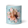 Nanny Mother's Day Gift Photo Blue Flower Thank You Personalised Mug