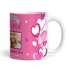 Girlfriend Pink Heart Photo Valentine's Day Gift Personalised Mug