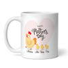 Chicken Mummy With Children Mother's Day Gift Personalised Mug