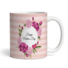 Pink Floral Round Photo Mother's Day Gift Personalised Mug Pink Floral Round Photo Mother's Day Gift Personalised Mug
