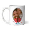 Romantic Fiancé Gift Couple Hearts Photo Personalised Mug