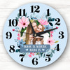 Home Is Where Mum Is Photo Flower Mother's Day Birthday Gift Personalised Clock