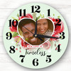 Love Timeless Photo Green Valentine's Day Gift Anniversary Personalised Clock