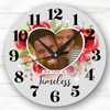 Love Timeless Photo Grey Valentine's Day Gift Anniversary Personalised Clock