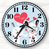 Lama Love Couple Pink Anniversary Or Valentine's Day Gift Personalised Clock