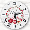 Fiancée Love Lock Anniversary Valentine's Day Gift Grey Personalised Clock