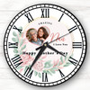 Amazing Nan Pink Floral Heart Photo Mother's Day Gift Personalised Clock