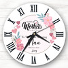 Pink Floral The Most Amazing Nan Mother's Day Gift Personalised Clock
