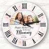 Mummy Semicircle Floral Photo Mother's Day Gift Personalised Clock