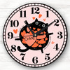 Black Cat Hearts Valentine's Day Gift Personalised Clock