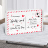 Valentine's Gift For Girlfriend Love Postcard Personalised Acrylic Block