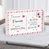 Valentine's Gift For Fiancée Love Postcard Personalised Acrylic Block