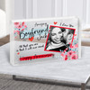 Amazing Boyfriend Red Floral Photo Anniversary Gift Custom Clear Acrylic Block