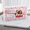 Valentine's Gift For Girlfriend Love Hearts Circle Photo Clear Acrylic Block