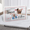Gift For Fiancé Square Photo Frames Personalised Clear Acrylic Block