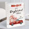 Valentine's Gift For Boyfriend Watercolour Red Love Truck Custom Acrylic Block