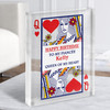 Birthday Gift For Fiancée Queen Of Heart Card Personalised Clear Acrylic Block