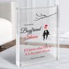 Gift For Boyfriend Love Bird Couple Swing Personalised Clear Acrylic Block