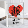 Love Is In The Air Romantic Gift Personalised Clear Acrylic Block