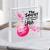 Love Potion Bottle Cute Romantic Gift Personalised Clear Square Acrylic Block