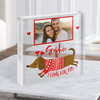 I Long For You Dachshund Dog Cute Romantic Gift Clear Square Acrylic Block