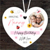 Nanny Cute Insects Photo Frame Birthday Gift Heart Personalised Hanging Ornament