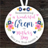 Gran Mother's Day Memorial Keepsake Gift Bright Flowers Personalised Ornament