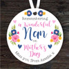 Nan Mother's Day Memorial Keepsake Gift Bright Flowers Personalised Ornament