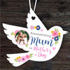 Mum Mother's Day Memorial Keepsake Gift Bright Flowers Photo Bird Ornament