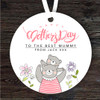 The Best Mummy Bear Mum With Baby Mother's Day Gift Round Personalised Ornament