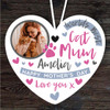 Worlds Best Cat Mum Mother's Day Gift photo Heart Personalised Hanging Ornament