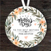 Best Mother Floral Wreath Mother's Day Gift Round Personalised Hanging Ornament