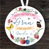 Gran Happy Mother's Day Gift Flower Wreath Round Personalised Hanging Ornament