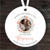 Best Stepmum Floral Photo Frame Mother's Day Gift Round Personalised Ornament