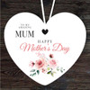 Amazing Mum Pink Floral Mother's Day Gift Heart Personalised Hanging Ornament